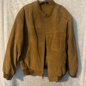 John Ashford Men's Tan Suede Leather Jacket